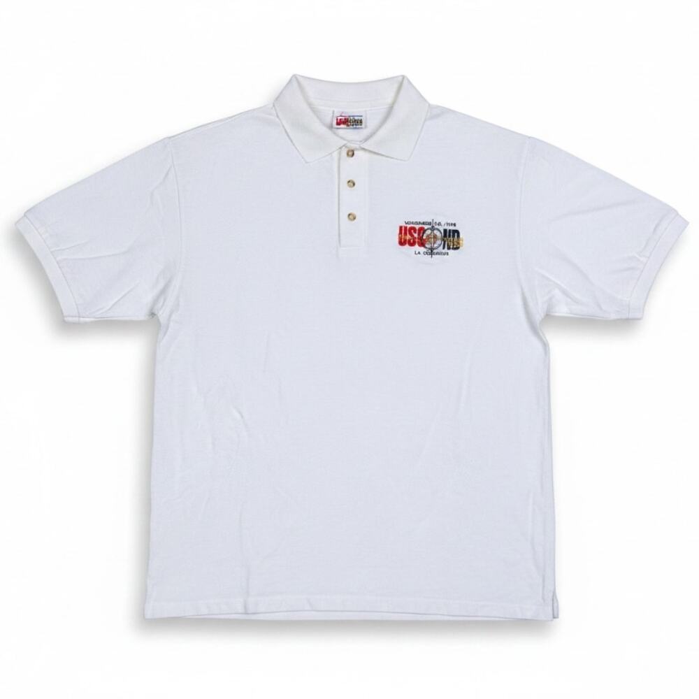 Vintage 90s Mens Large USC Trojans vs Notre Dame Fighting Irish LA Coliseum Polo